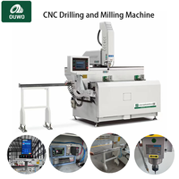 Machine de perçage et de fraisage de profilés en aluminium et UPVC OUWO CNC 1200 mm pour la fabrication de fenêtres et de portes, destinée aux usines de murs-rideaux