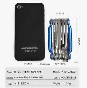 ROCKBROS Mini tournevis combiné portable, outil de réparation de vélo de poche, outil multifonction pour VTT et vélo de route, outil pliable - Product Image 5