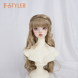 Fstyler BJD วิกผมตุ๊กตาผูกครึ่งหลังวิก<span class=keywords><strong>ผม</strong></span>สังเคราะห์ผ้าขนตุ๊กตาหยักศกยาวตุ๊กตาน่ารัก BJD อุปกรณ์เสริมแต่งตัว - Product Image 3