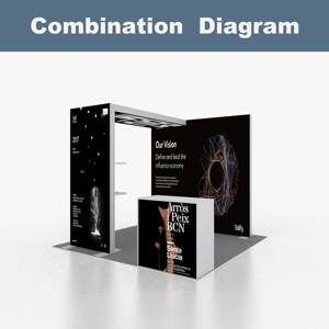 A-new có thể gập lại bàn tiếp tân Aquarium LED hiển thị <span class=keywords><strong>Booth</strong></span> với pre-cài đặt LED sọc - Product Image 3