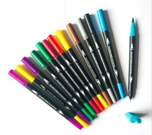 Wholesale <b>Watercolor</b> <b>Pen</b> Marker Colorful Double Headed <b>Watercolor</b> <b>Pen</b> Hot Sell - Product Image 2