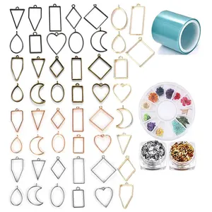 Epoxy Resin Kit for Beginners Silicone Resin Mold Set with DIY Supplies  Tools, Glitter Sequins, Foil