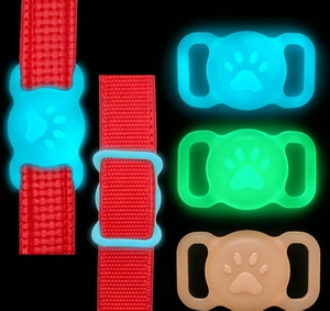 Étui de protection Tracker pour dispositif anti-perte d'animaux, étanche, avec étiquette, pour collier, motif patte d'animal, en silicone, boîte de protection - Product Image 3
