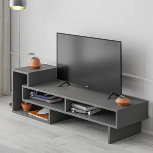 <span class=keywords><strong>DECOHOME</strong></span> Meuble TV Blanc Marbre De Luxe Or Noir Support TV Moderne Extensible Meubles De Maison Design En Bois Salon De Mode - Product Image 4