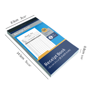 Blocco <span class=keywords><strong>Ricevute</strong></span> Personalizzato in 2 Copie Senza Carta Carbonica, 50 Set, Blocco <span class=keywords><strong>Ricevute</strong></span> Duplicato di Ringraziamento e Vendita 3.3x5.7 Pollici <span class=keywords><strong>per</strong></span> Piccole Imprese - Product Image 5