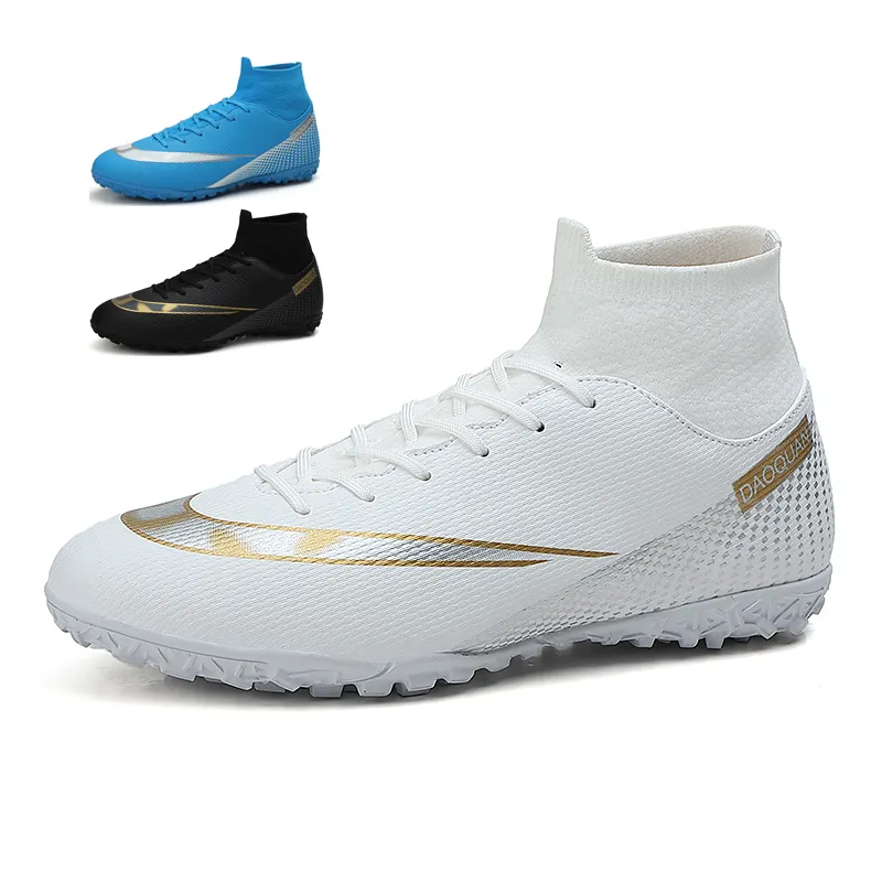 2023 La última marca de botas de fútbol para hombres Fg Zapatos de fútbol ligeros con suela de goma para exteriores