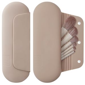 Portable Magnetic Silicone <b>Makeup</b> Brush <b>Holder</b> Waterproof Travel Cosmetic Organizer Soft Silicone <b>Makeup</b> Bag for Wholesale - Product Image 1