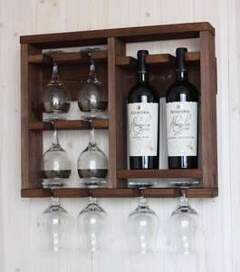 JUNJI in legno rustico controsoffitto portabottiglie <span class=keywords><strong>da</strong></span> vino supporto a <span class=keywords><strong>parete</strong></span> portabottiglie portabottiglie per vino - Product Image 1