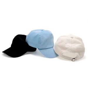 Casquette de baseball 5 panneaux en velours côtelé, vierge, personnalisable avec votre logo, style Dad Hat - Product Image 1