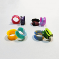 Tunnels d'oreille classiques multicolores en silicone hautement flexible, unisexes, pour l'engagement, dilatateurs et écarteurs à double évasement