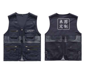 Gilet de travail en maille à poches multiples, personnalisé, vêtements de pêche de chasse, tenue de <span class=keywords><strong>photographe</strong></span>, uniforme de directeur - Product Image 6