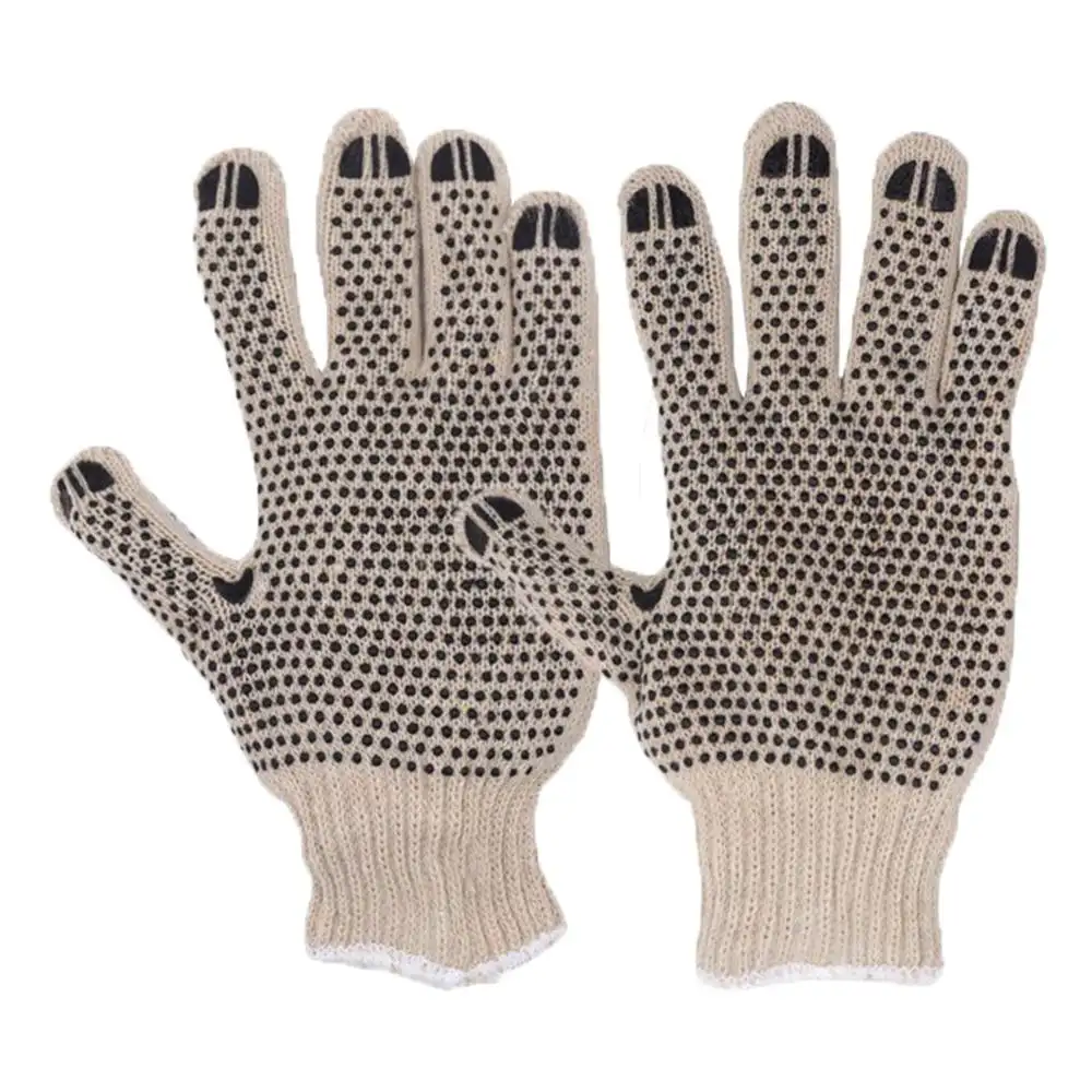 PRI cotton knitted PVC dotting gloves garden PVC dotted gloves