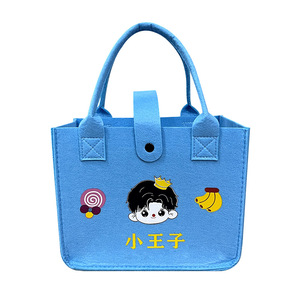 Little Princess Felt Tote Bag 25x20x14cm Cartoon Print Nonwoven Gift Bag Souvenir Bag - Product Image 3