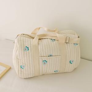 Bolsa de Mano Grande y Ligera para Mamá, con Bordado Diagonal, Multifuncional, de Algodón, para Viaje - Product Image 3