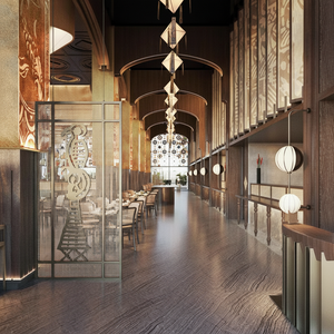 Vitrine de bijoux personnalisée à la mode et élégante LED Lit présentoir écologique pour la décoration intérieure de restaurant - Product Image 1