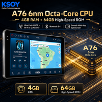 KSOY-04 Radio Mobil Android Universal Layar Sentuh QLED Wireless Carplay GPS Head Unit 4+64G Kamera 360 Optik Koaksial Autoradio