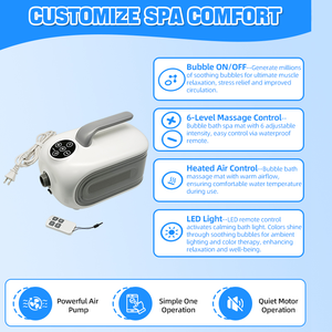 Alfombrilla de Masaje con Burbujas y Calor Eléctrico para Baño |   Almohadilla de Masaje Portátil para Bañera con Intensidad Ajustable y Control Remoto - Product Image 3