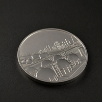 Ornement Métallique Rond Personnalisé en Alliage de Zinc Plaqué Or, Gravé en Relief, Vente en Gros pour Salons Professionnels, Événements Corporatifs, Clubs, Commandes en Vrac, OEM