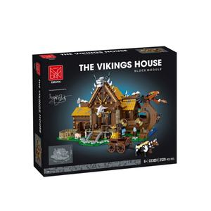 Mork 033051 Maison Viking Médiévale 3129 Pièces Édition Éclairage Micro Mini Blocs de Construction Jouet DIY - Product Image 6