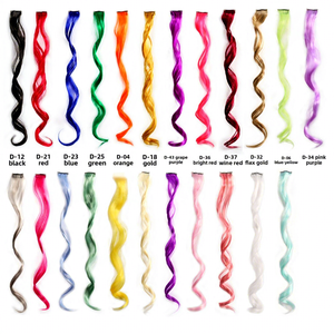 Extensions de cheveux synthétiques <span class=keywords><strong>Wowei</strong></span> 22 pièces, mèches colorées à clipser, multicolores - Product Image 4