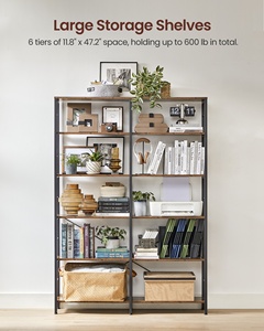 <span class=keywords><strong>Étagère</strong></span> multifonctionnelle moderne <span class=keywords><strong>VASAGLE</strong></span>, bibliothèque à 6 niveaux, <span class=keywords><strong>étagère</strong></span> <span class=keywords><strong>de</strong></span> <span class=keywords><strong>rangement</strong></span> haute avec options personnalisables - Product Image 3
