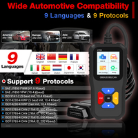 12V OBDII/EOBD V700 escáner OBD2 herramientas de diagnóstico para todos los coches de protocolo OBD II desde 1996 Analizador de motor