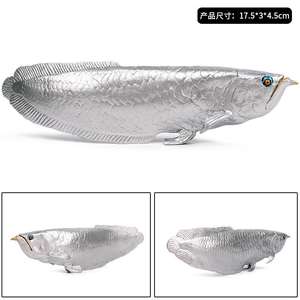 Yxs niños simulación sólida peces de agua dulce carpa oro plata Arowana rojo arowana juguete marino modelo mano - Product Image 2