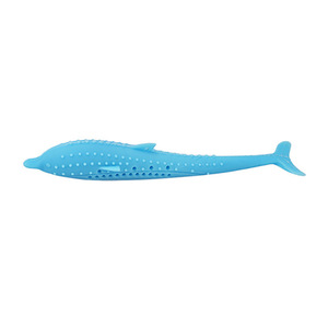 Juguete de limpieza de dientes Self-Hi para gatos Felpa Silicona Dolphin Molar Pet Chew Toys Fun Bite Play con pescado con sabor a menta - Product Image 6