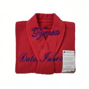 Peignoir Tymisa 4 à 6 ans 100% coton brodé couleur unie pour usage domestique - Product Image 1