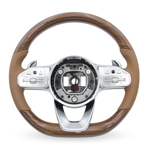 Volante de Madera de Lujo Personalizado para <span class=keywords><strong>Mercedes</strong></span> <span class=keywords><strong>Benz</strong></span> AMG W212 <span class=keywords><strong>2014</strong></span> E63 W166 E300 W04 W116 W117 - Product Image 2