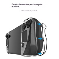 Étui de protection rigide transparent en PC pour console Steam Deck Split Crystal GP-806