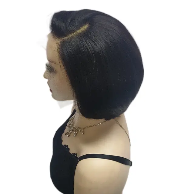 Toptan 13x4 dantel ön Pixie kesim peruk insan saçı satıcıları 100% bakire brezilyalı kısa peruk İnsan saç Bob peruk siyah kadınlar için