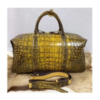 Nouveauté Sac de voyage de haute qualité en cuir véritable à imprimé alligator personnalisé avec fermeture à glissière grande capacité