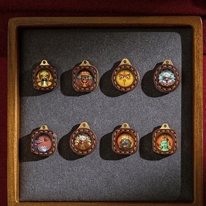 จี้เปลี่ยนหน้าตัวละครงิ้วปักกิ่งแบบวาดมือรุ่น P85 ดีไซน์คริสเตียน กรอบหนัง ทันสมัย โดดเด่น ใช้สำหรับทำเครื่องประดับ - Product Image 2