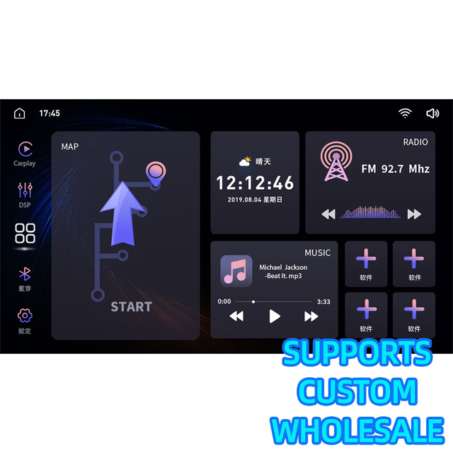 Portable 10.1 Inch Dashboard-Mounted Car for Player with CarPlay & Android Auto GPS Touchscreen DSP Navigation System