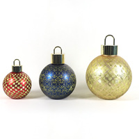 Boule de décoration de Noël géante en verre transparent mat de haute qualité pour sublimation, 10 cm, 20 cm, 30 cm
