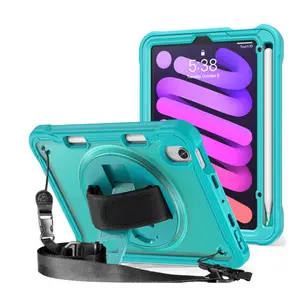 360 Degree Rotated Tablet Rugged Case For IPad Mini6 8.3inch Cover With Pencil Holder