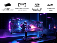 Moniteur de jeu incurvé 49 pouces 165 Hz 1 ms 5K DQHD pour usage commercial, idéal pour les projets de cafés gaming