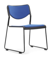 Chaise de formation moderne en tissu Nuogo avec hauteur réglable - Empilable pour les écoles et les églises - Garantie de 1 à 3 ans