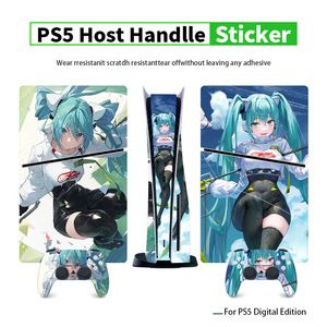 Vinilo adhesivo para consola PS5 con diseño de chica anime para jugadores de videojuegos - Product Image 2