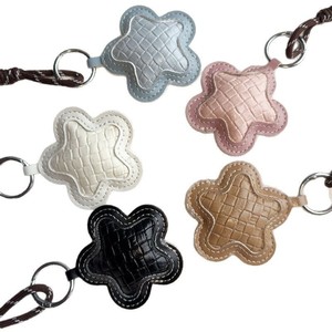 Pu Leather Flower Bag Charm Key Chain Ins Diy Keychain Trendy Candy-Colored Bag Charm with Personalized Key <b>Ring</b> - Product Image 6