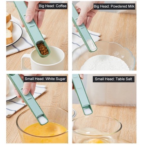 Kitchen Measuring <b>Spoon</b> Adjustable Double Head Plastic ABS Salt <b>Coffee</b> Measuring <b>Spoon</b> With Scale Plastic Utensils - Product Image 4