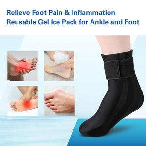 Pak es Gel dapat dipakai ulang fleksibel, untuk cedera kaki pergelangan kaki Tendonitis perawatan fastiitis Plantar Fasciitis paket panas & dingin - Product Image 3