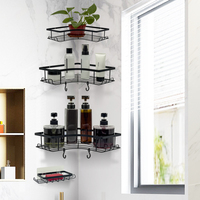 Nouvel arrivage : Panier de douche suspendu portable, étanche, résistant à la rouille, en plastique et aluminium, avec poignée de transport argentée, pour porte de douche, prêt à être expédié