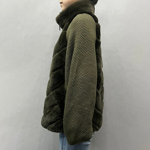Manteau <span class=keywords><strong>en</strong></span> <span class=keywords><strong>fourrure</strong></span> de lapin Rex élégant de haute qualité Jancoco pour femmes, veste <span class=keywords><strong>en</strong></span> <span class=keywords><strong>fourrure</strong></span> véritable à <span class=keywords><strong>col</strong></span> montant, personnalisable et chaude - Product Image 3