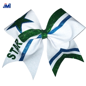 Commercio all'ingrosso splendido OEM cheer archi dei <span class=keywords><strong>capelli</strong></span> striscia di strass design per cheerleading uniforme - Product Image 2