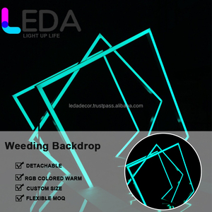 Arco de boda de alta calidad LEDA, LED, arco que cambia de Color personalizado, centros de mesa de iluminación para telón de fondo de boda - Product Image 2