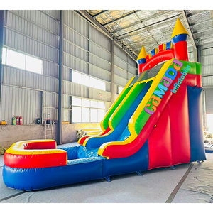 Toboggan aquatique gonflable arc-en-ciel coloré pour jardin <span class=keywords><strong>avec</strong></span> <span class=keywords><strong>piscine</strong></span>, toboggan aquatique personnalisé et <span class=keywords><strong>piscine</strong></span> à jets d'eau <span class=keywords><strong>avec</strong></span> souffleur - Product Image 5
