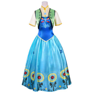 Abito festa di Halloween ghiaccio regina delle nevi <span class=keywords><strong>principessa</strong></span> Anna <span class=keywords><strong>Costume</strong></span> Cosplay per adulti Gril donne HCGD-040 - Product Image 1