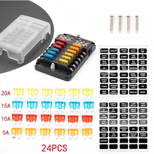12 В 32 В держатель предохранителя для автомобиля лодки с 12 лезвиями и пластиковой крышкой металлический аксессуар для панели питания для кемпинга RV - Product Image 6
